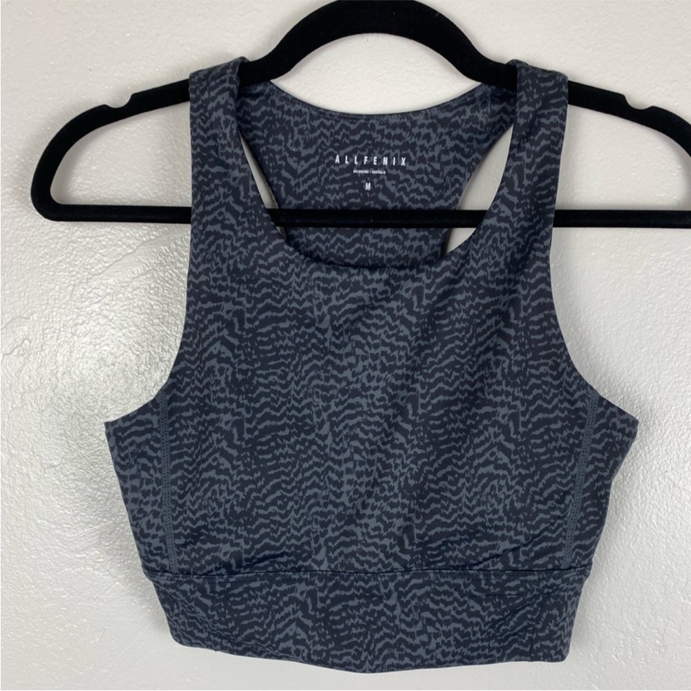 Allfinex Gray Patterned Sports Bra